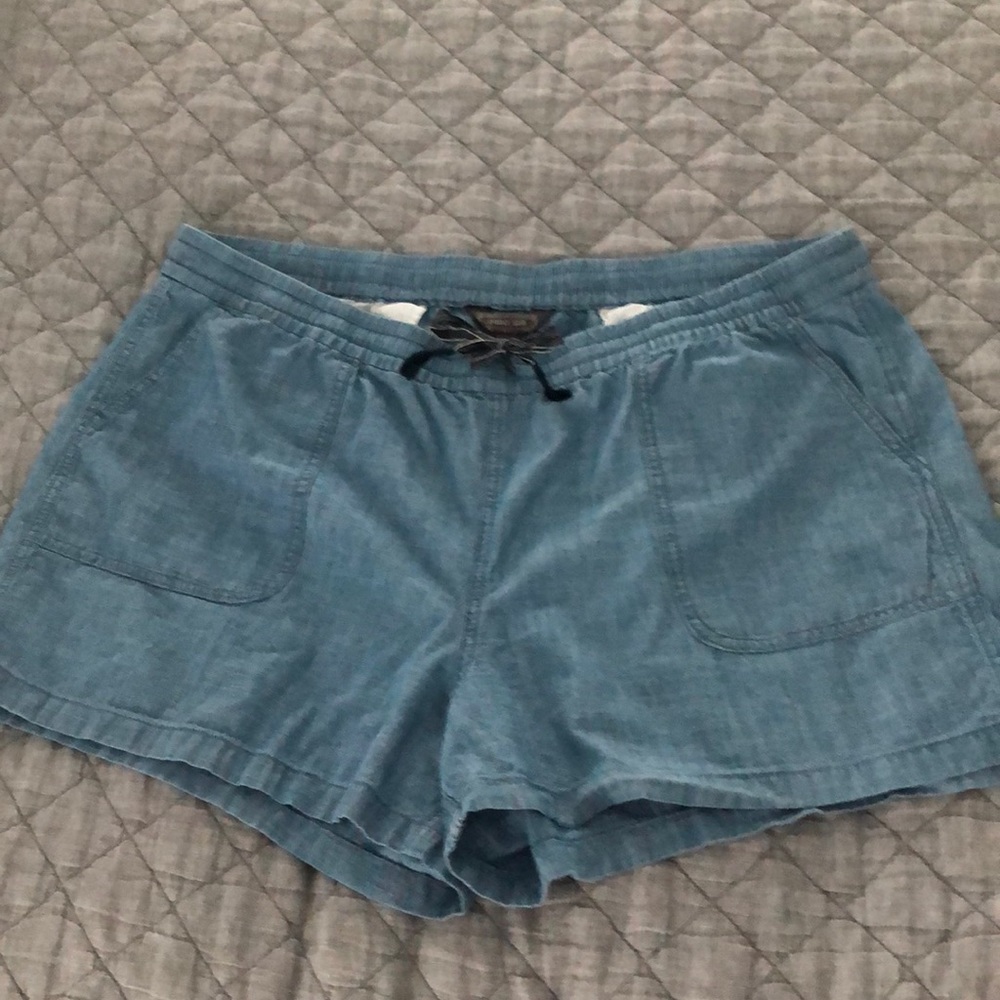 Point Sur by J Crew 100% cotton chambray shorts.